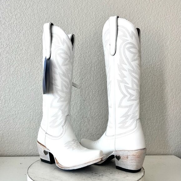 Lane boots Shoes - Lane MEGAN MORONEY Smokeshow Womens Cowboy Boots 5 White Western Cowgirl Tall